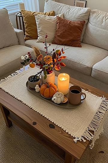 Styling a Simple Tray Arrangement for Autumn