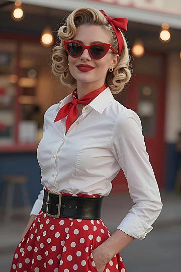 Styling the Classic Red Polka Dot Skirt