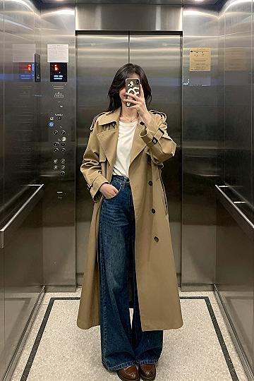 Pairing a Classic Trench Coat with Casual Denim Jeans