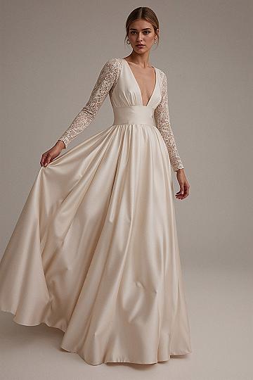 Regal Satin Ballgown: Feel Like Royalty on Your Wedding Day