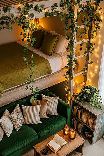Luxurious Loft Bed Ideas for a Nature Vibe Room & Cozy Decoration