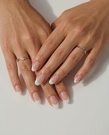 Gold White French Tip Almond Nails: The Ultimate Bridal Beauty Trend