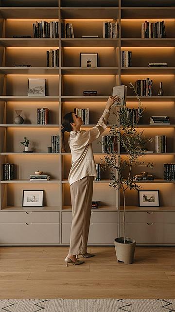 Serene Library Aesthetic: Transform Your Space with Home Library Shelving