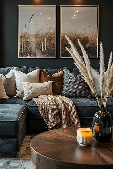 Cozy Dark Grey Couch Decor: 5 Chic Throw Pillow Ideas for Your Living Room