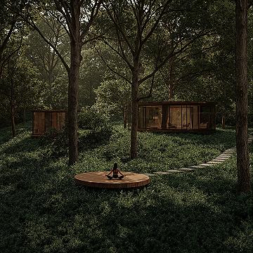 Create a Serene Forest Retreat Oasis with Lush Trees