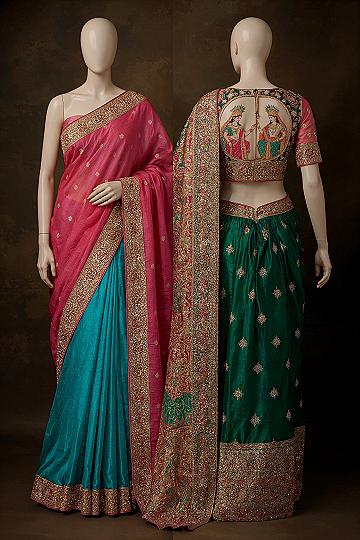 Heavy Designer Bridal Saree: Radha Krishna Blouse for 2026