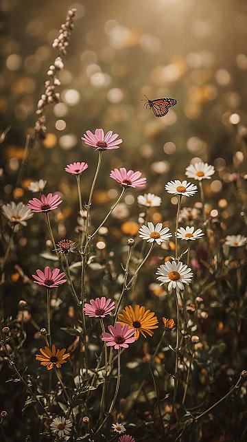 Vibrant Spring Bloom: Aesthetic Floral Wallpaper Delight