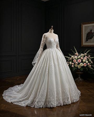 Luxury Bridal Dreams: Regal White Wedding Gown Perfection