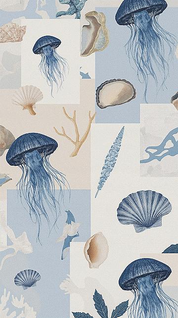 Serene Ocean & Beach Aesthetic: Cute Blue iPhone Wallpapers