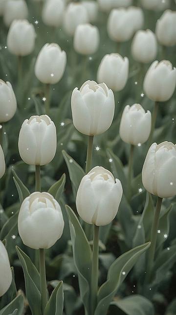 Dreamy White Tulip iPhone Wallpaper: Floral Aesthetic