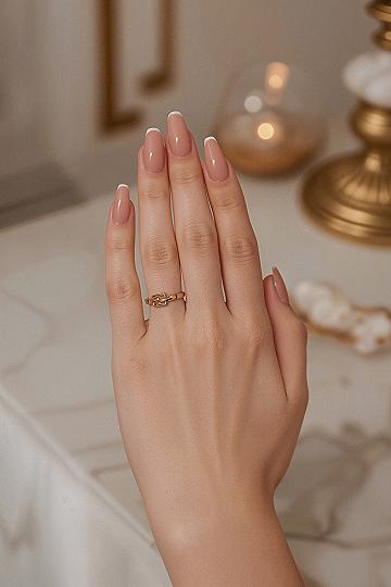 Timeless Elegance: Old Money Almond Nails with Classic French Tips