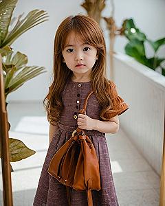 Earthy Tones Dress with a Structured Leather Bag