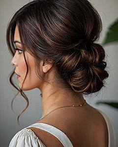 Chic, Sculpted Bun with Subtle Braided Detail