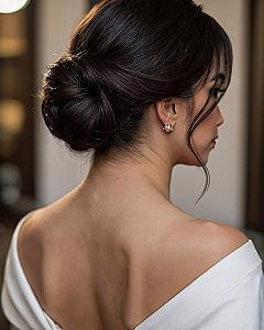 What makes this low bun feel so effortlessly chic?