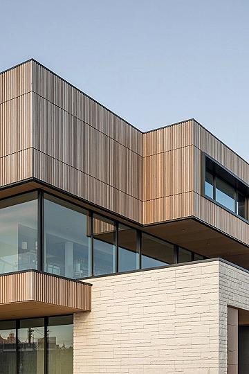 Sage Green & Wood: Modern Architecture Building Elevation Trends