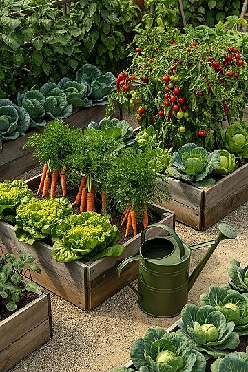 Raised Bed Garden Design: Farmhouse Style for Vegatable Gardens