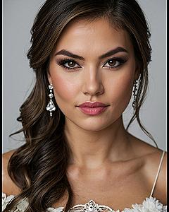 Half Up Half Down Hairstyle with Side Swept Waves