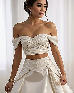 Styling a Two-Piece Satin Gown for Formal Events