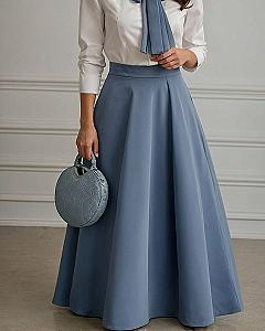 Pairing Long Satin Frocks with Structured Tops