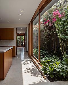Integrating Indoor Gardens and Open Hallways