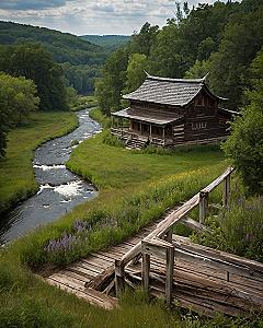 Designing a Peaceful Riverside Cabin Hideaway
