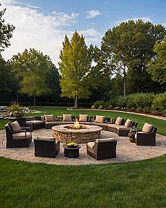 Designing a Large Scale Outdoor Fire Pit Lounge Area
