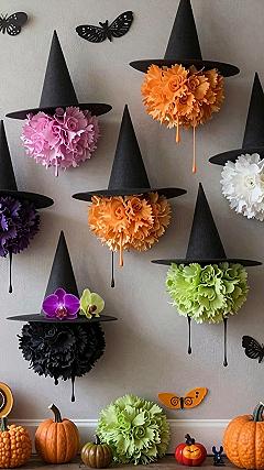 Crafting Whimsical Hanging Witch Hat Wall Decor
