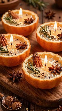 Crafting Natural Orange Peel Candles for Outdoor Fall Gatherings