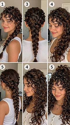 Styling Long Layered Curls With Braids
