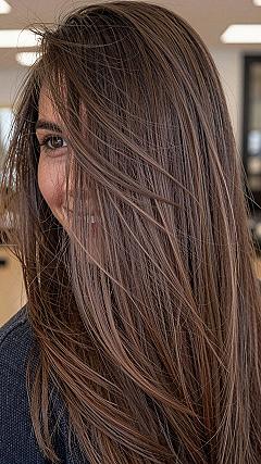 Ash Brown Hair With Soft Highlights For Everyday Dimension
