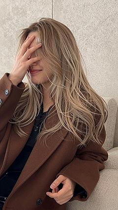Natural Ash Blonde Balayage with Long Subtle Layers