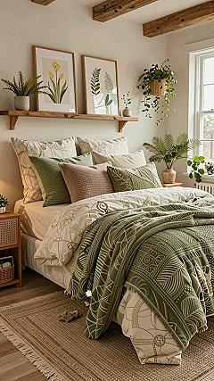 Layering Botanical Greens and Earthy Textiles in Coastal Rooms