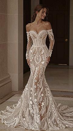 Why A Beaded Mermaid Wedding Gown Works For Evening Receptions