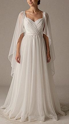 Why a Flowing Capelet Bridal Gown Works for Elopements