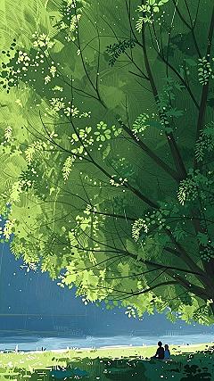 Finding Calm With Shaded Coastal Greenery Backgrounds