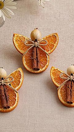 Crafting Citrus Angel Ornaments for Autumn