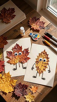 Creating Funny Leaf Monster Crafts With Kids