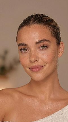 Sleek Pulled Back Hair With a Flowing Veil