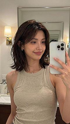 Textured Medium Layers for Shoulder Length Hair