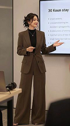 Pairing Structured Blazers With Wide Leg Pants For Autumn