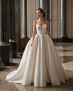 Bridal White Against Marble Grey and Warm Taupe
