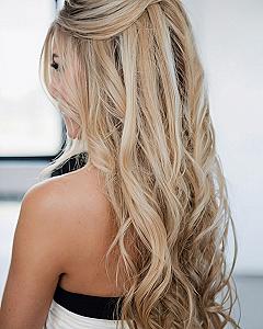 Soft Honey and Golden Blonde Curls from Above