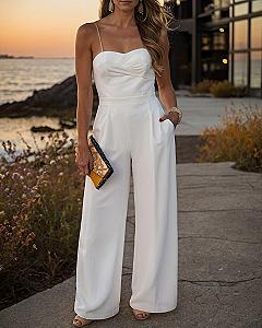 Caring For A Strapless White Formal Jumpsuit
