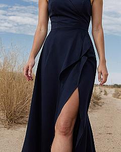 Maintaining a Wrap Style Slit Floral Dress