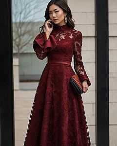 Maintaining Long Frocks with Ruffled Sleeves and Lace
