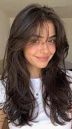 Maintaining Long Layers and Curtain Bangs at Home