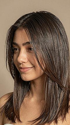 Maintaining a Sleek Straight Lob Haircut