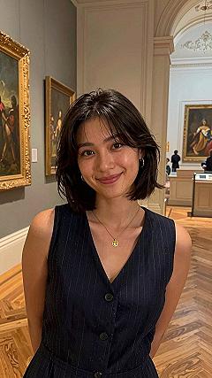 Maintaining Short Dark Wavy Hair With Curtain Fringe