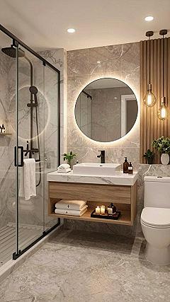Adding Warmth With Wood Slat Panels and Accent Lighting