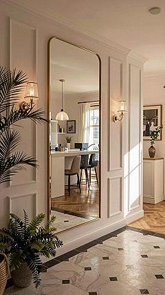 Hanging a Full Length Gold Framed Wall Mirror